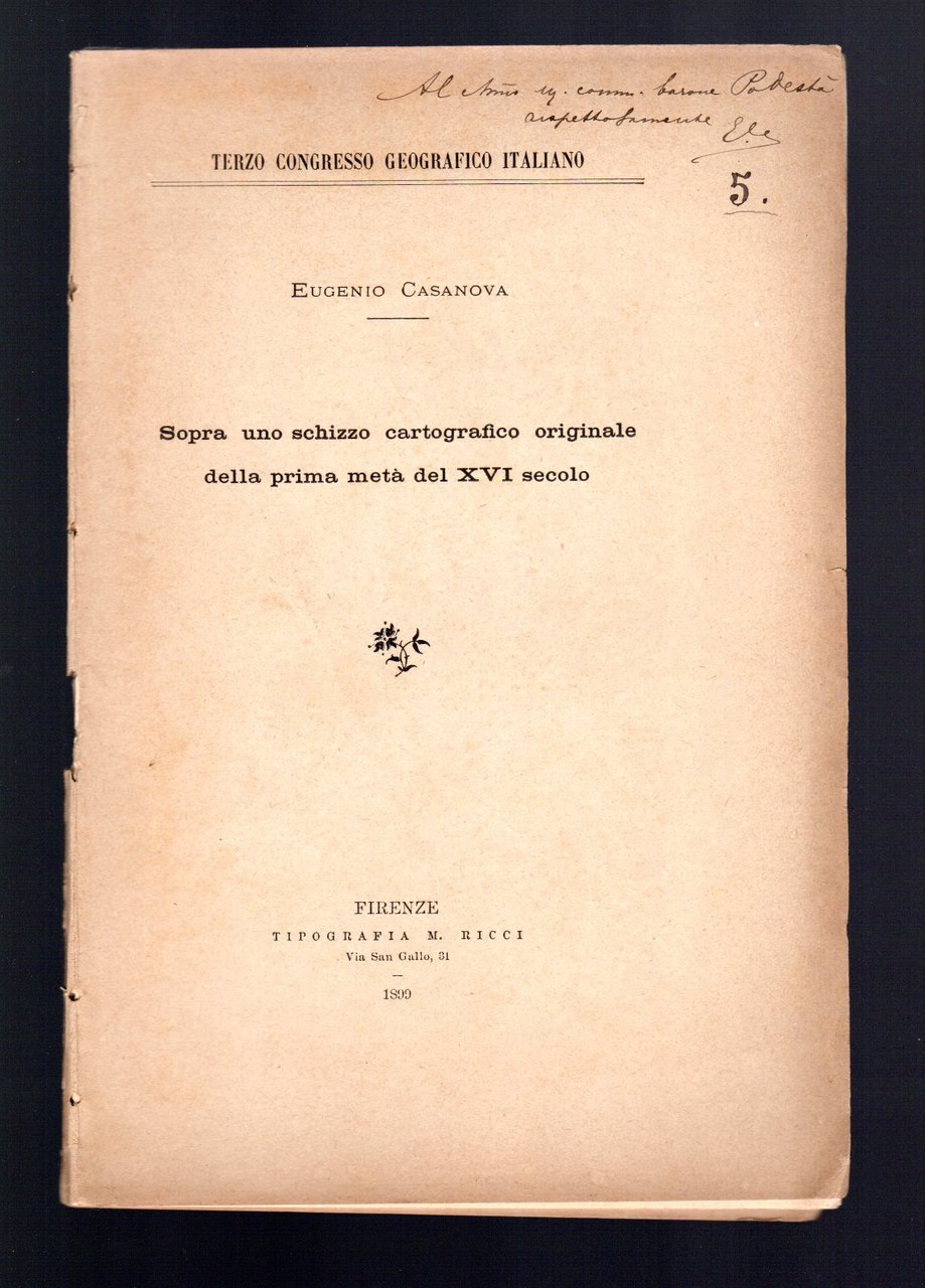 Sopra uno schizzo cartografico originale della prima metà del XVI …