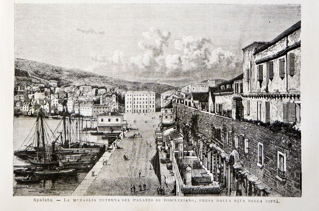 Spalato.- La muraglia esterna del palazzo di Diocleziano, presa dalla …