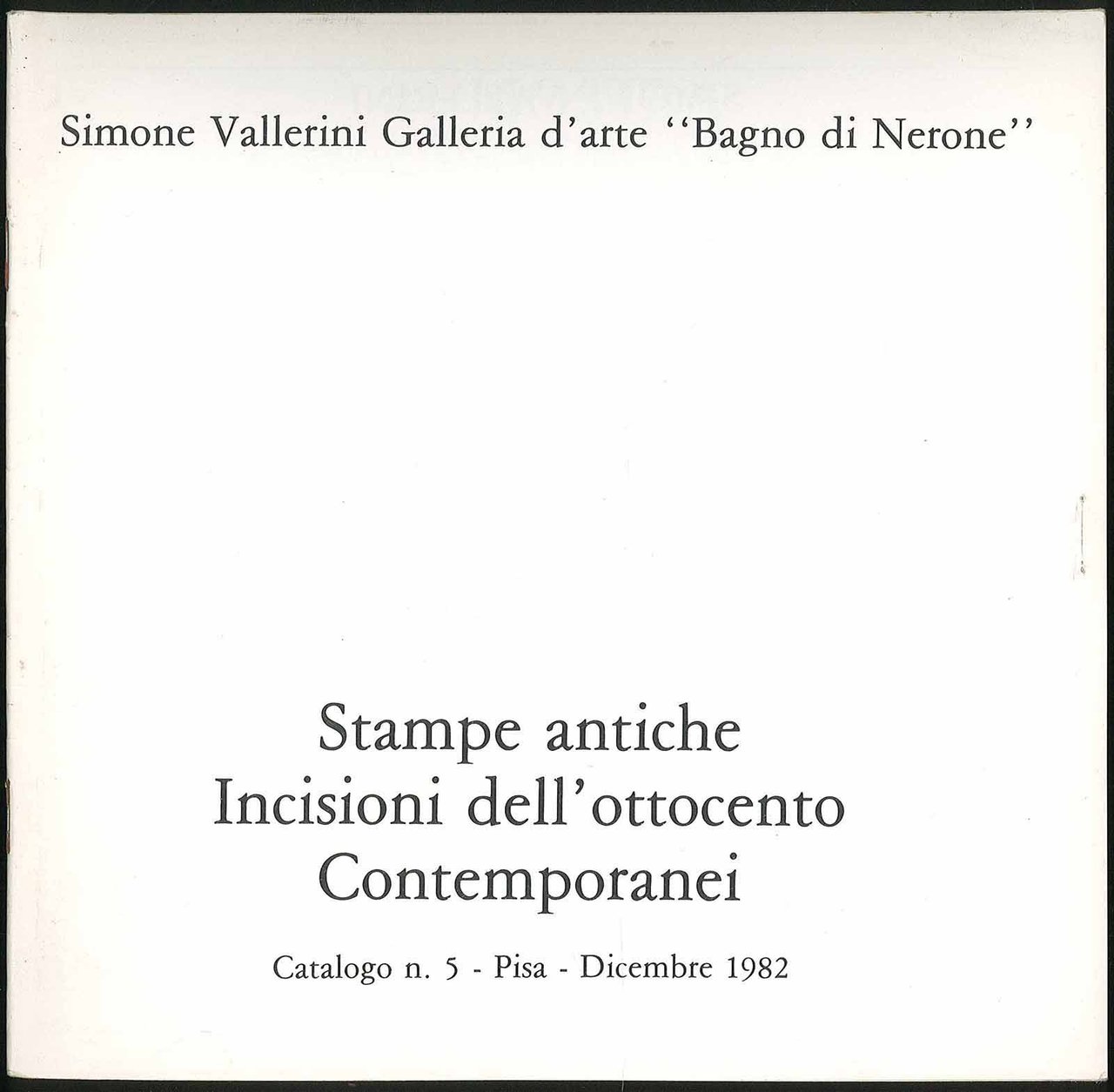 Stampe antiche - Incisioni dell'ottocento Contemporanei Catalogo n.5