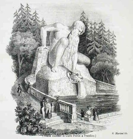 Statua colossale di Giove Pluvio a Pratolino