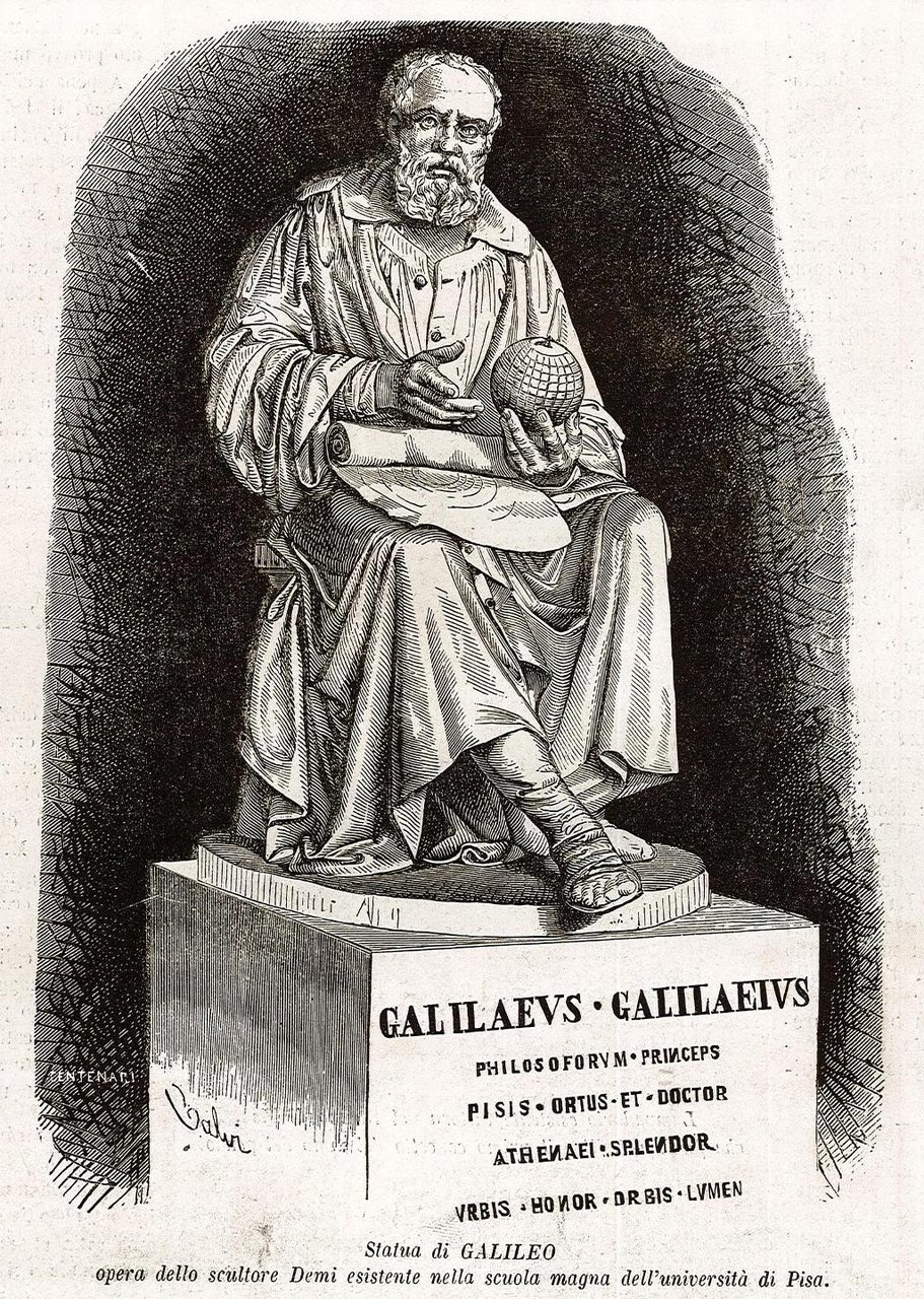 Statua di Galileo opera dello scltore Demi esistente nella scuola …
