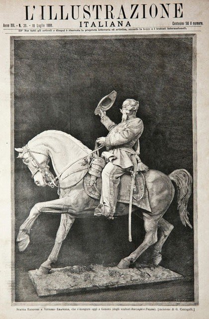 Statua Equestre a Vittorio Emanuele, che s’inaugura oggi a Genova