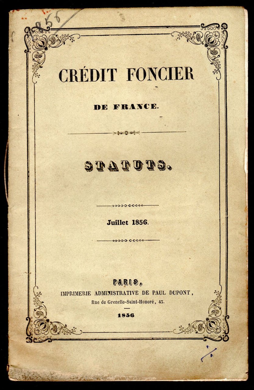 Statuts du Credit Foncier de France | Immagine principale