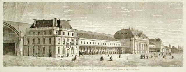 Stazione Centrale di Milano. Prospetto generale del fabbricato che deve …