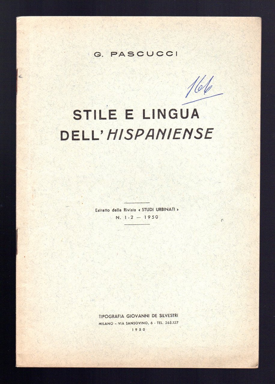 Stile e lingua dell'Hispaniense