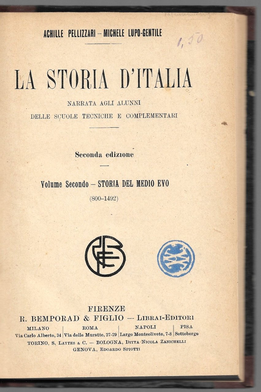 Storia d'Italia - Volume secondo - Storia del Medioevo