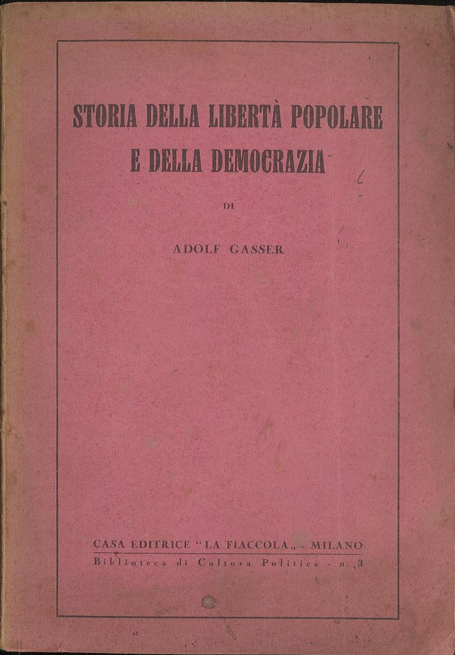 Storia della libertà popolare e della democrazia