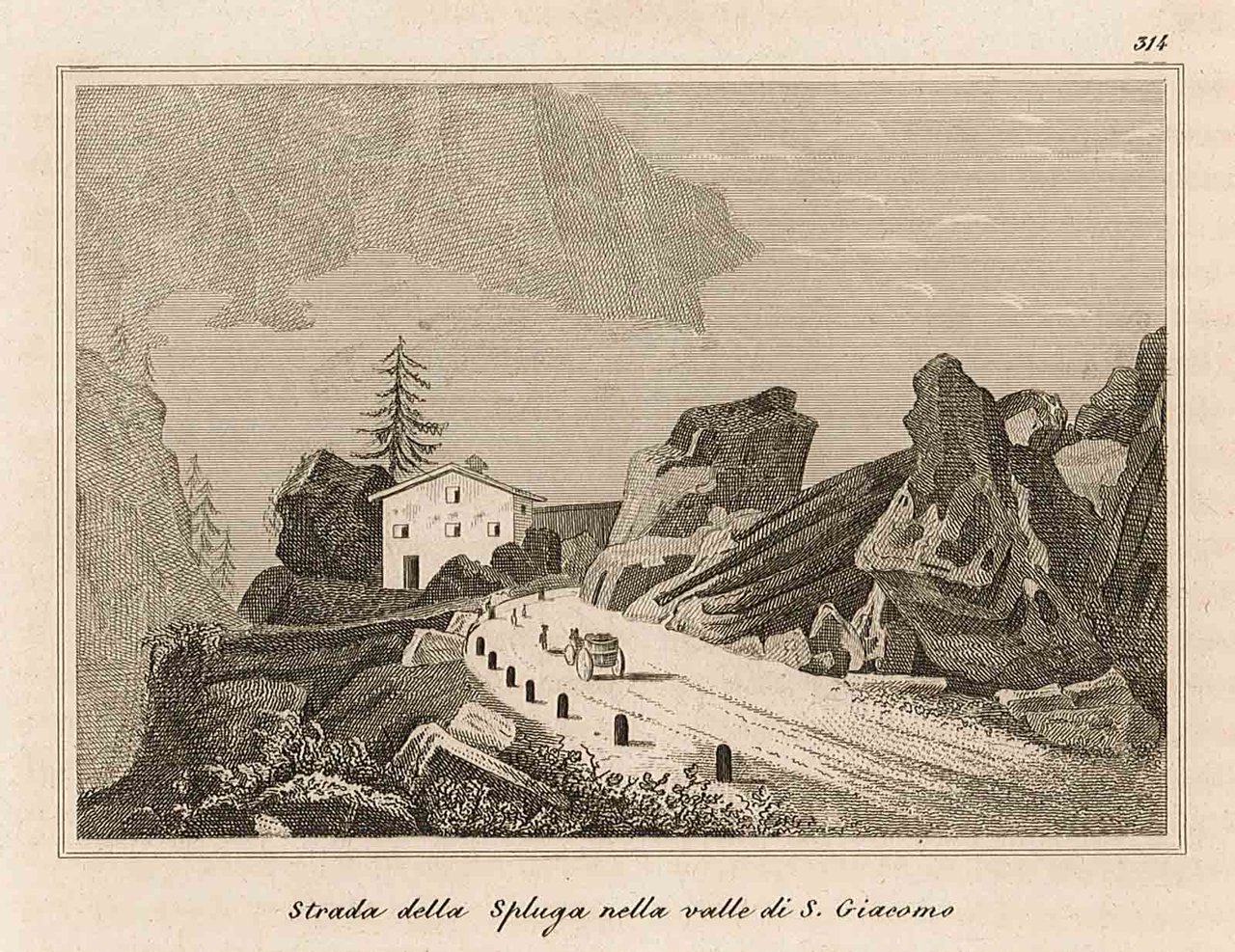 Strada della Spluga nella valle di S.Giacomo