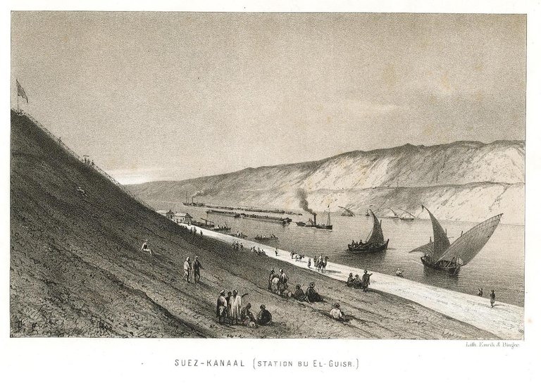 Suez - kanaal (Station bu El-Guisr.)