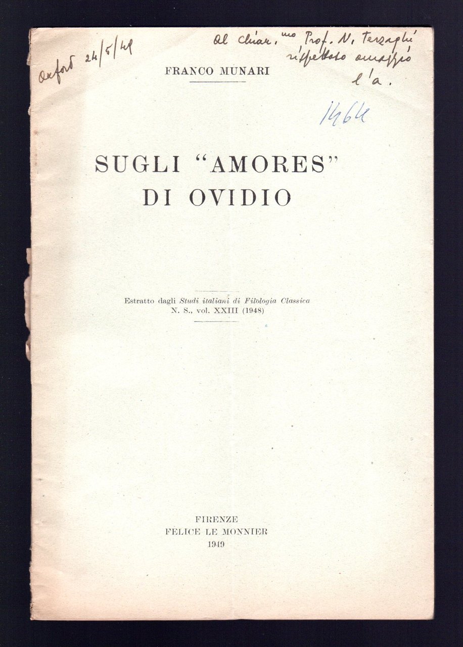 Sugli "Amores" di Ovidio