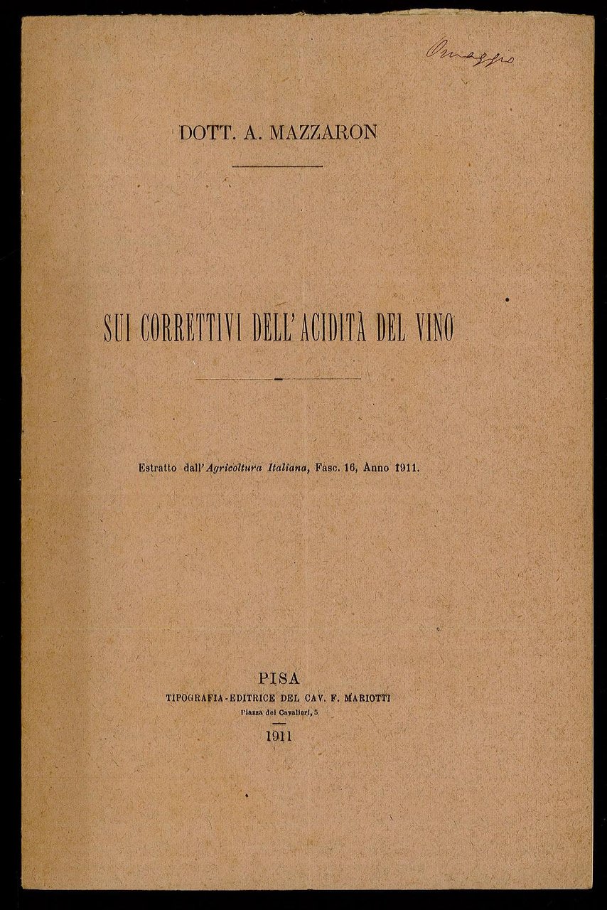 Sui correttivi dellAcidità del vino