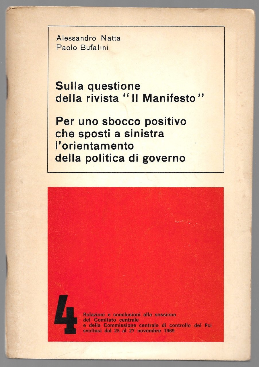 Sulla questione della rivista Il Manifesto - Per una sbocco …