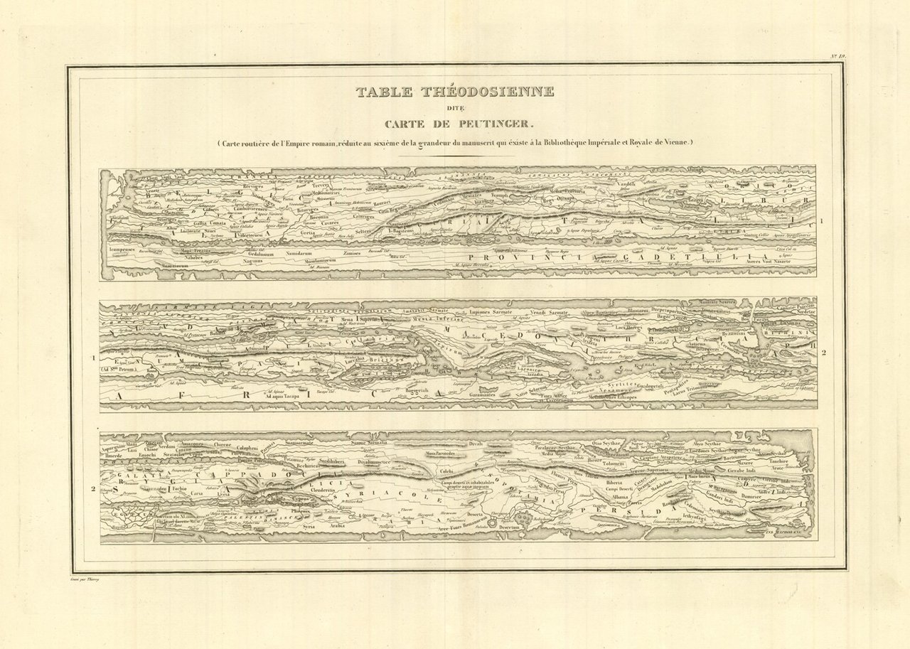 Table Théodosienne dite Carte de Peutinger .
