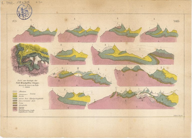 Tafel zur Geologie der Todi - Windgallen-Gruppe