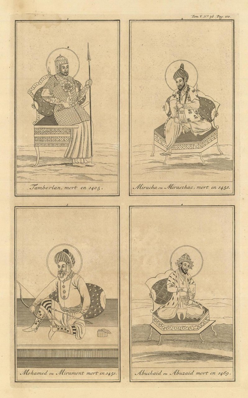 Tamberlan, mort 1405. Miracha pu Miraschac, mort 1451. Mohamed /ou …