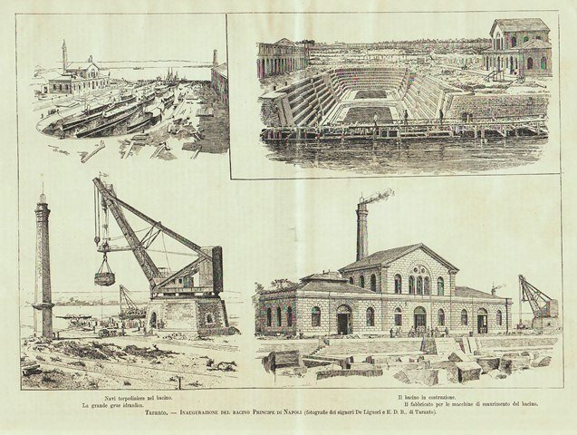 Taranto - Inaugurazione del bacino Principe di Napoli