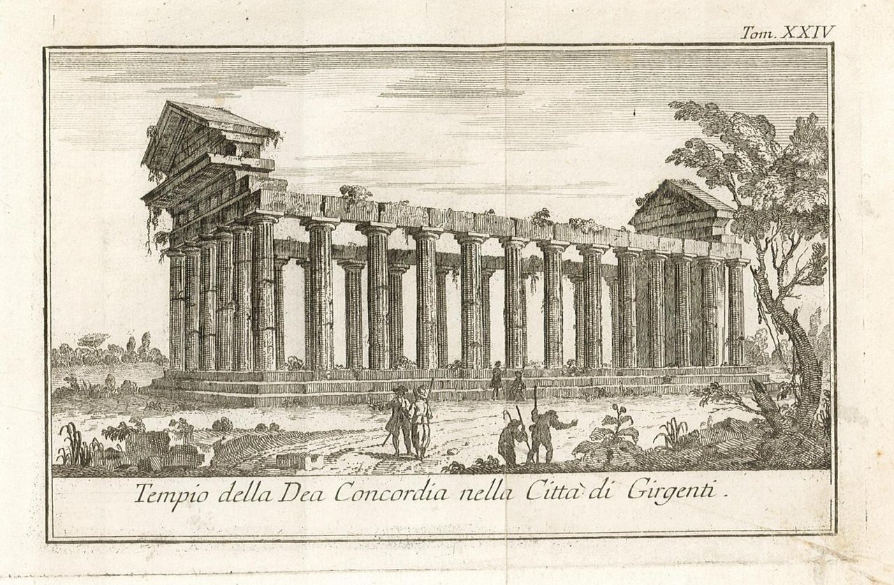 Tempio della Dea Concordia nella Città di Girgenti.