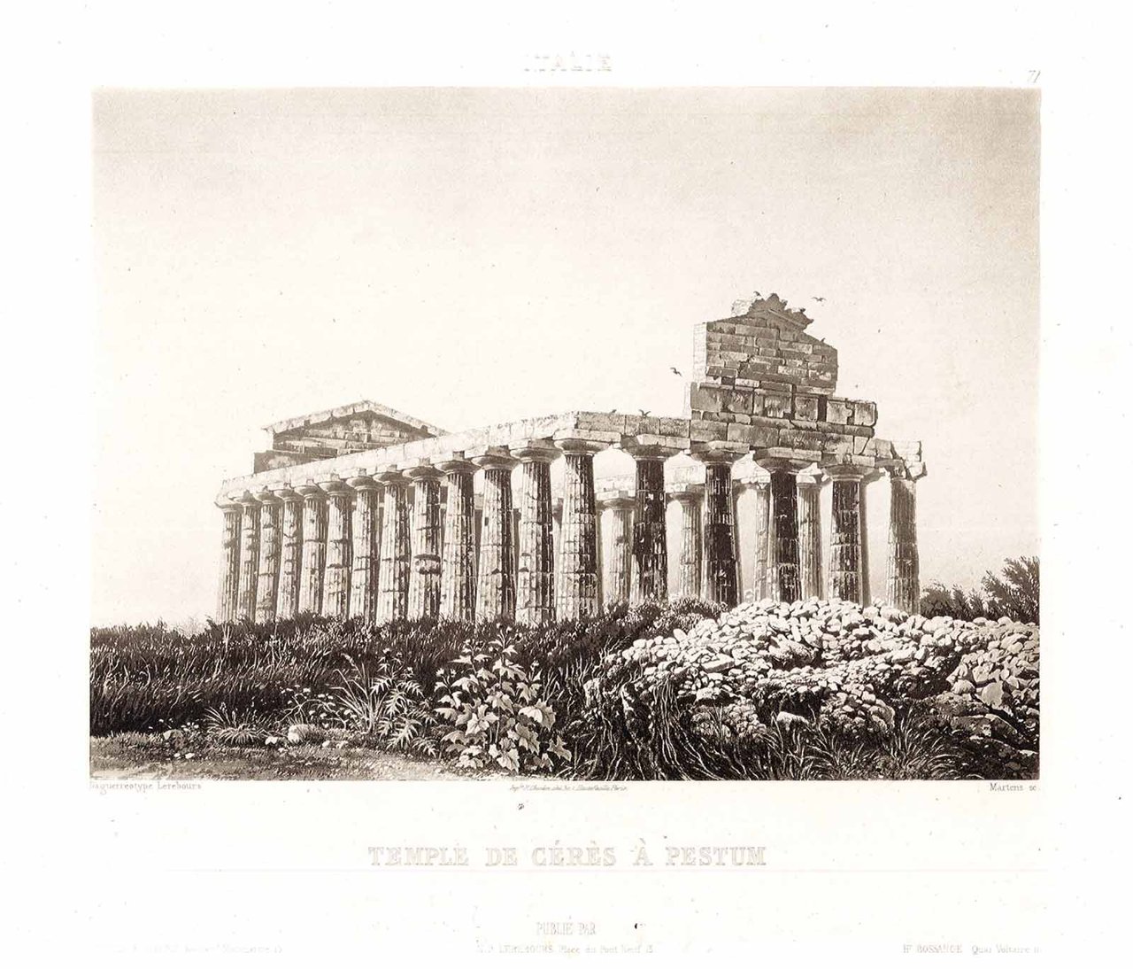 Temple de Cérés, à Pestum;