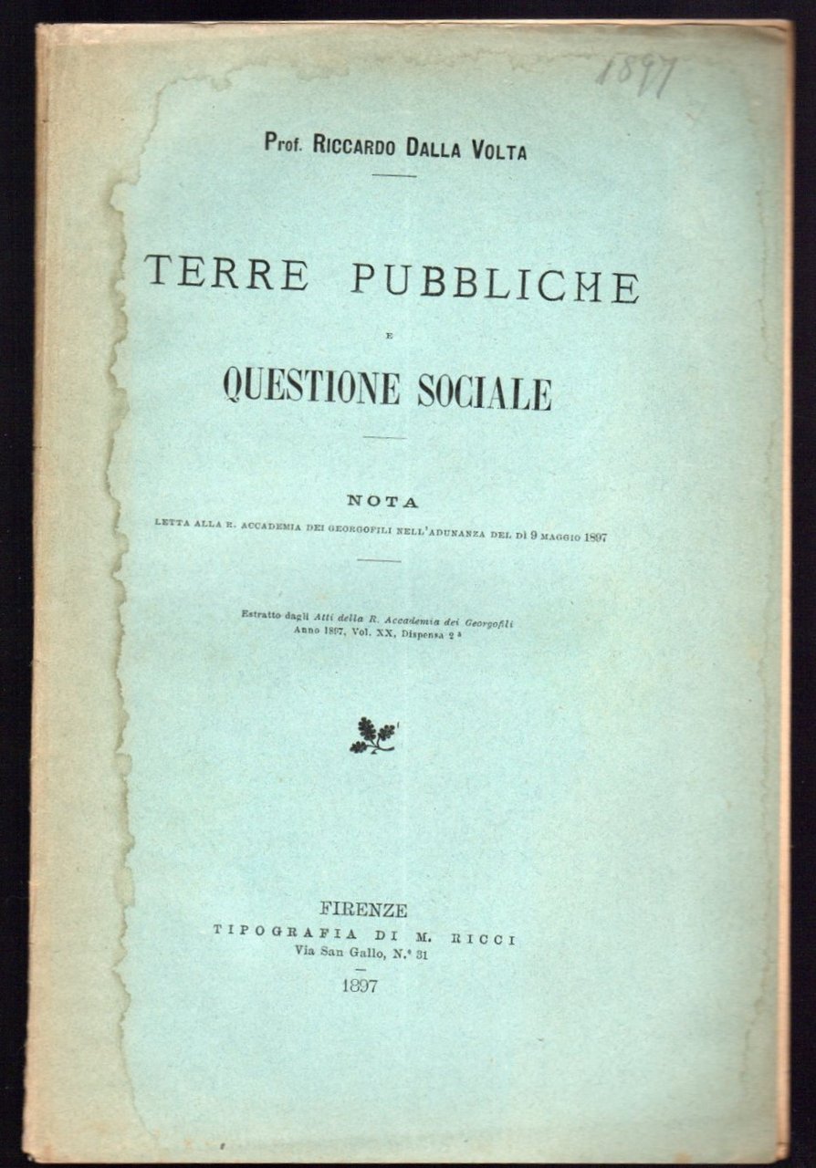Terre pubbliche e questione sociale