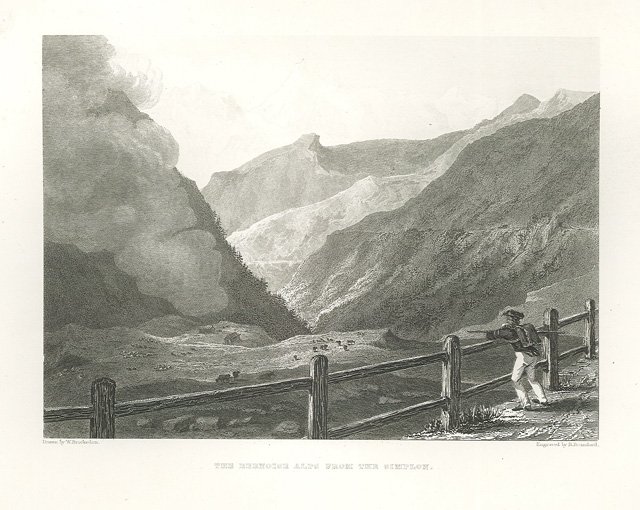 The Bernoise alps from the Simplon