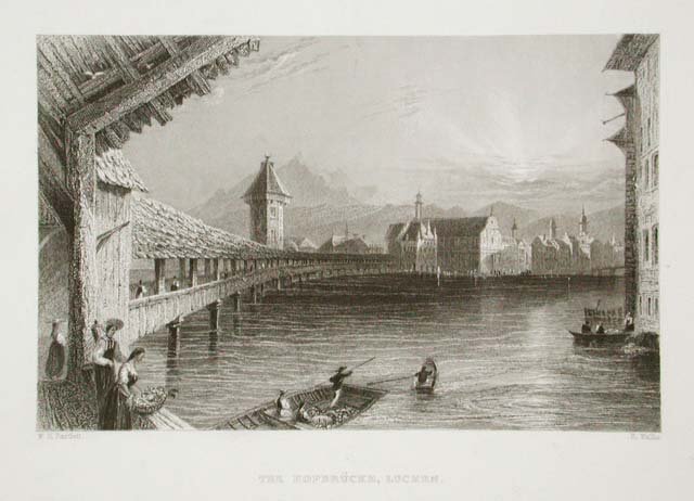 The Hofbrucke, Lucerne./ (Pont de la Cour, Canton Lucern)