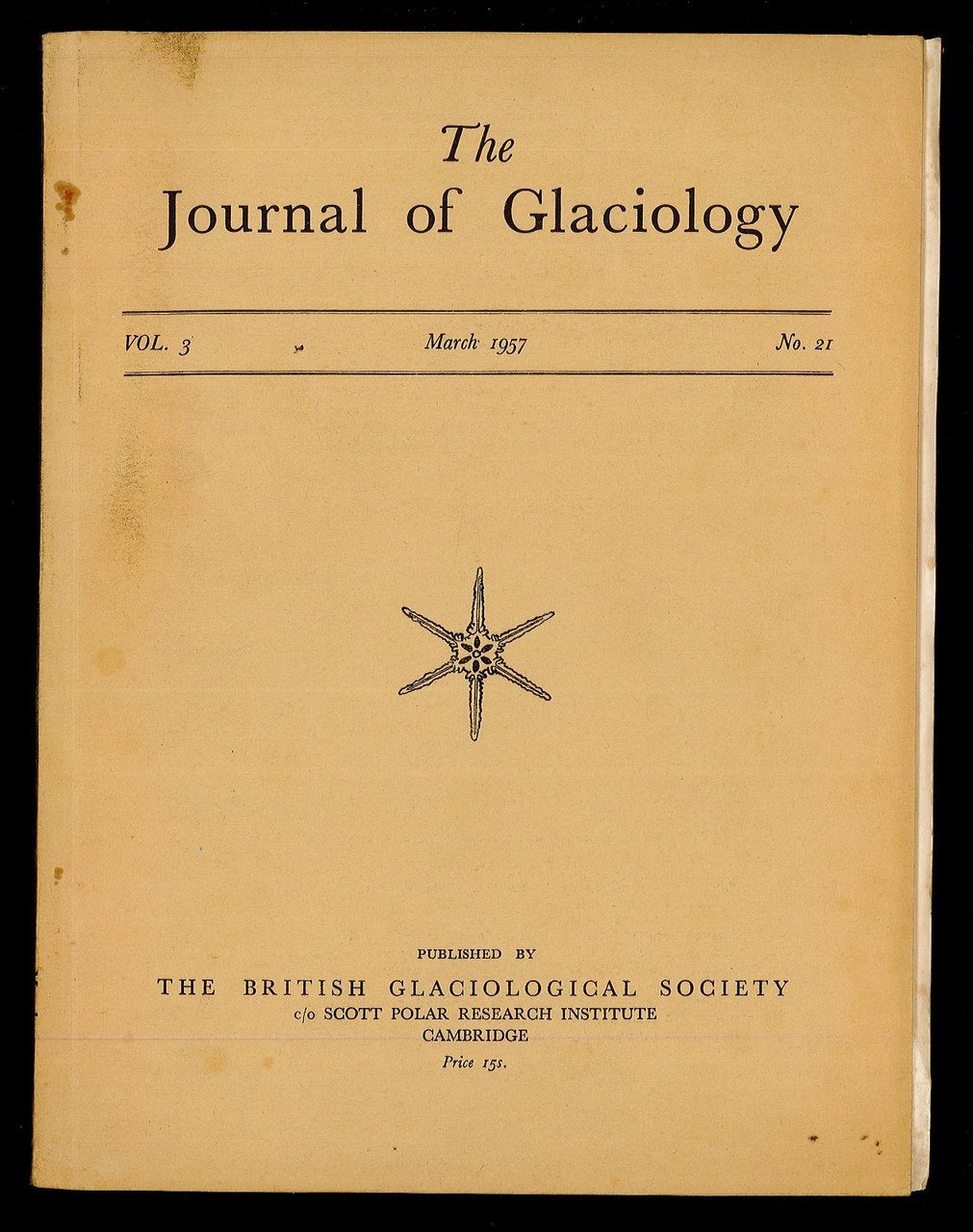 The Journal of Glaciology vol. 3 1957 n.21 | Immagine principale