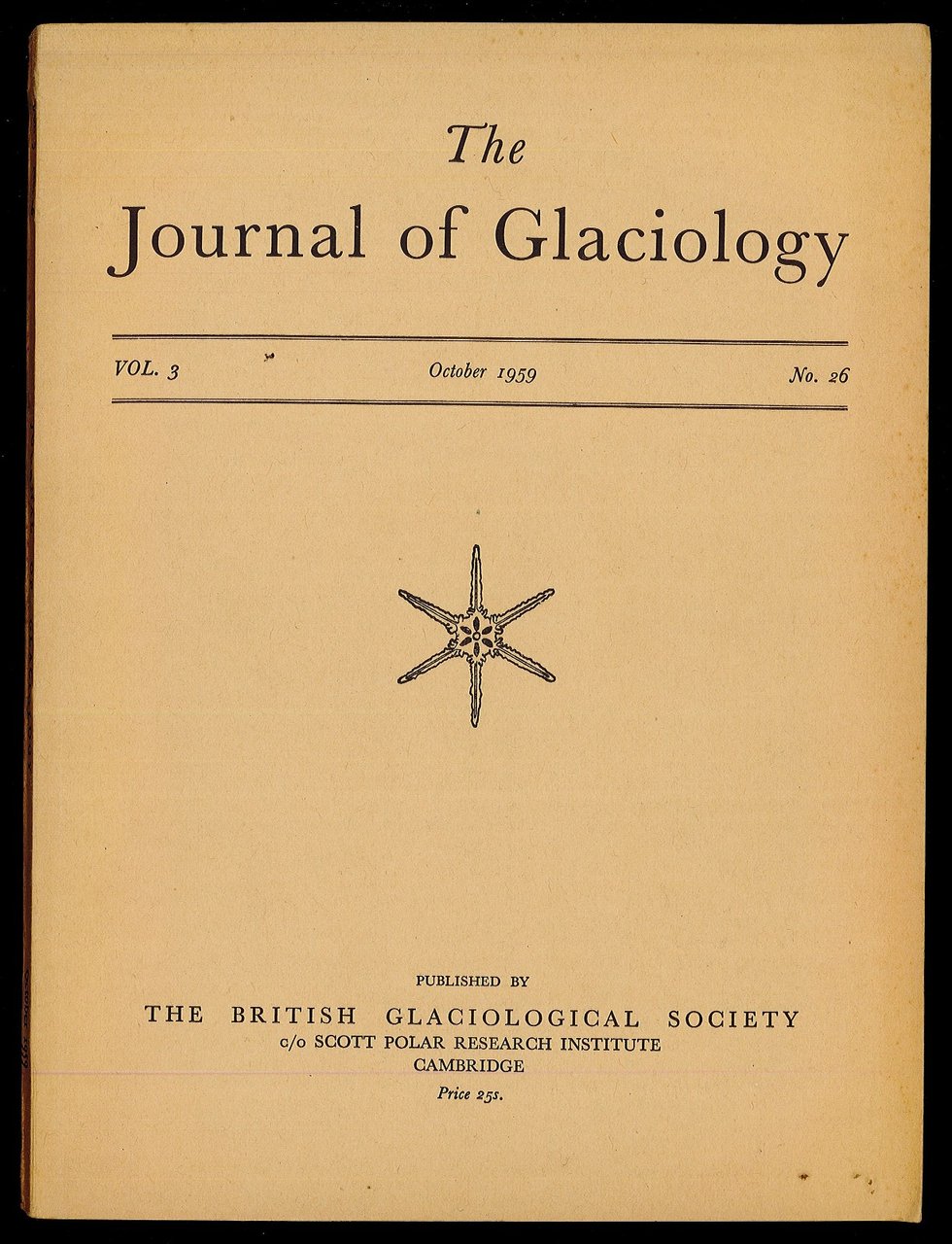 The Journal of Glaciology vol. 3 1959 n.26 | Immagine principale