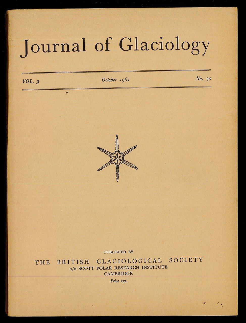 The Journal of Glaciology vol. 3 1961 n.30 | Immagine principale