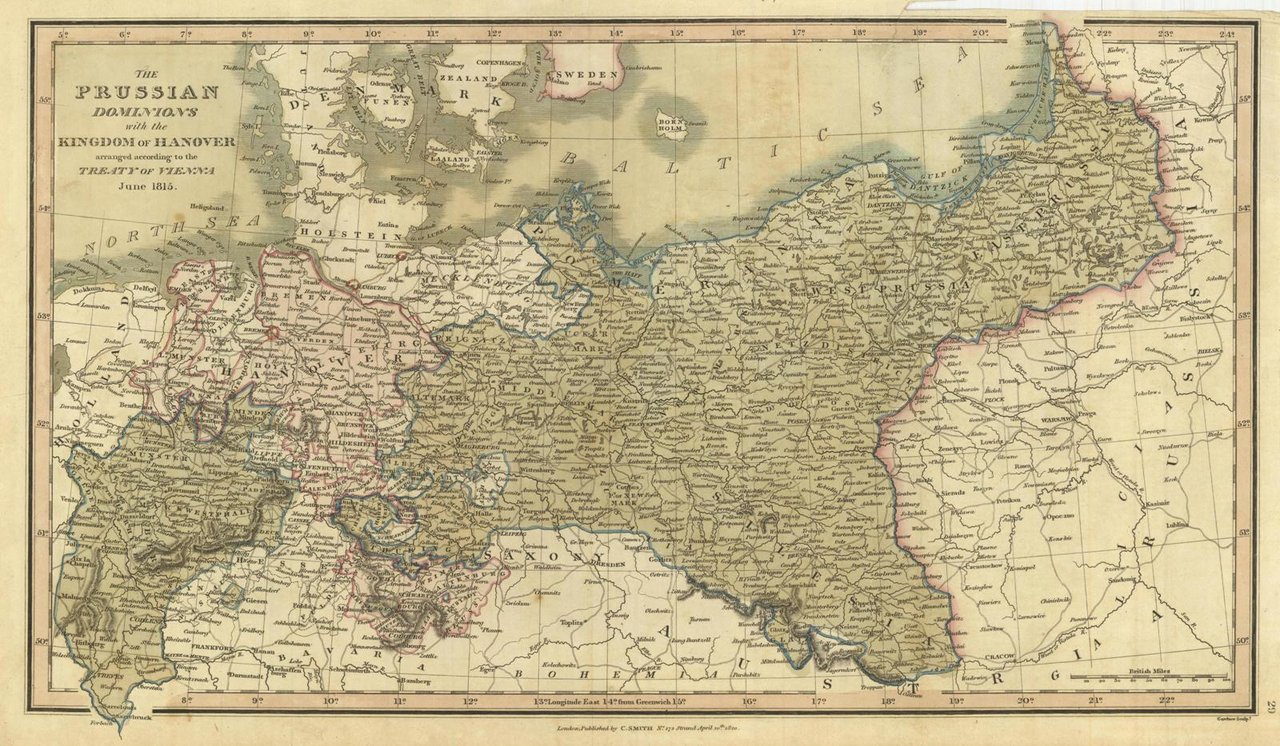 The Prussian dominions with the Kingdom of Hanover arrangred according …