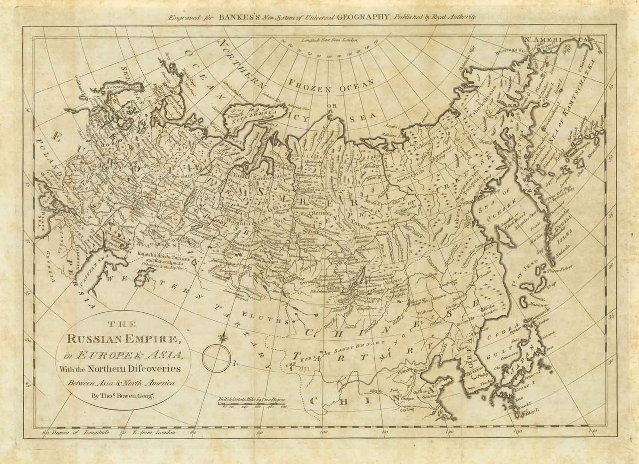 The Russian Empire in Europe & Asia with the northern …