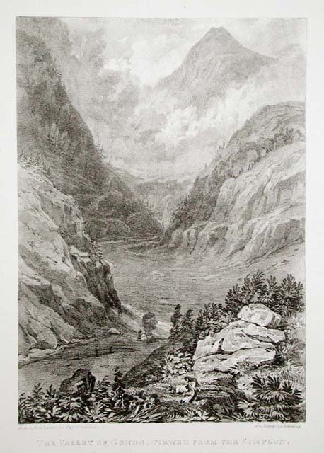 The Valley of Gondo, viewed from the Simplon