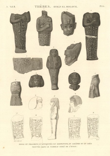 Thèbes. Bybàn el Molouk - Idole et fragmens d'antiquites en …