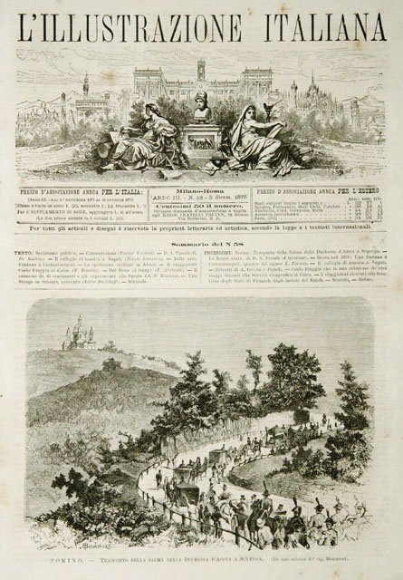 Torino.- Trasporto della salma della Duchessa d’Aosta a Superga