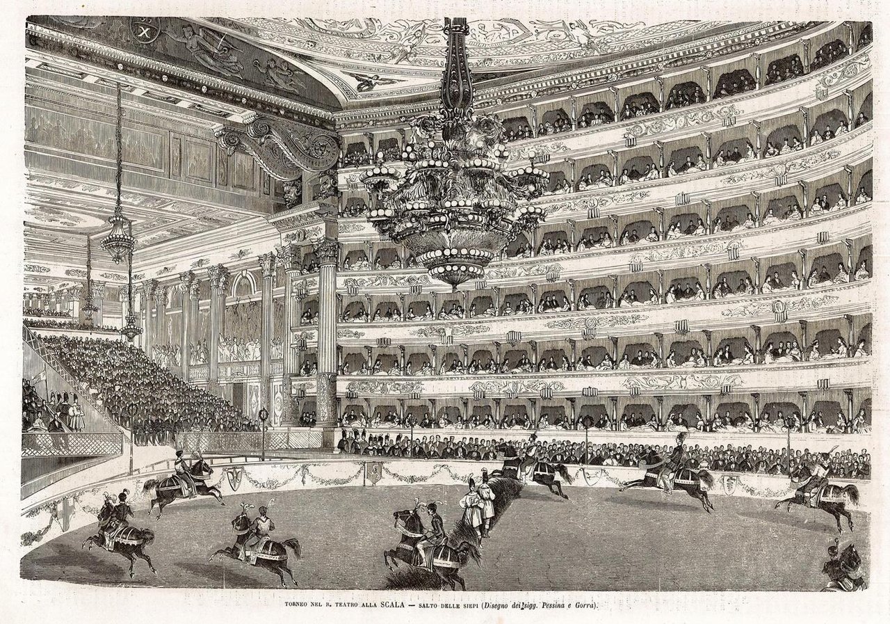Torneo nel B. teatro alla Scala. Salto delle siepi