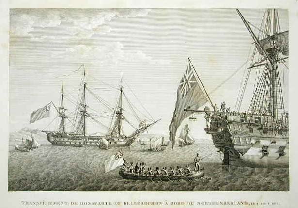 Transfèrement de Bonaparte du Bellérophon à bord du Northumberland, le …
