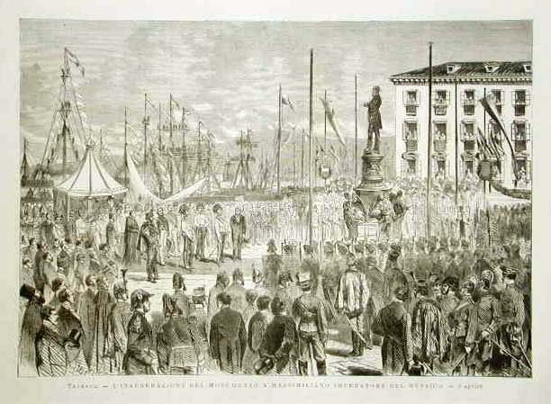 Trieste - L'inaugurazione del monumento a Massimiliano Imperatore del Messico …