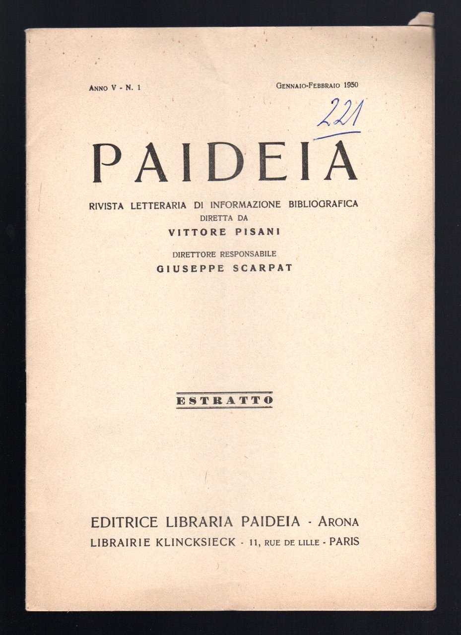 Tucidide. Rassegna dei principali problemi sullo scrittore e sullo storico