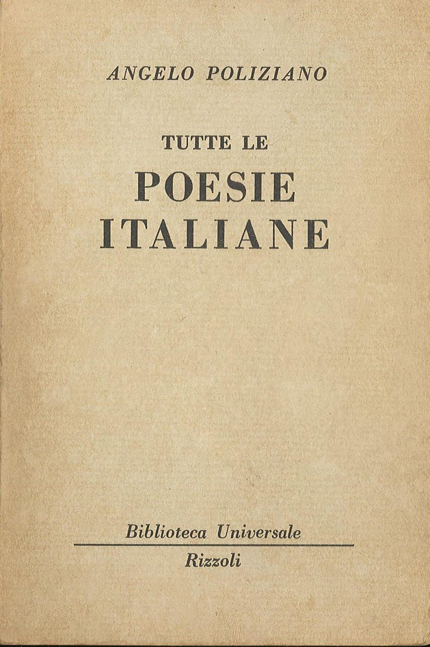 Tutte le poesie italiane