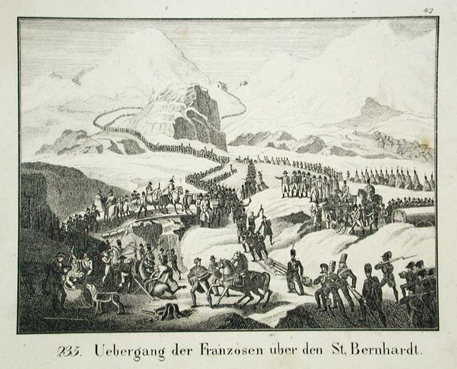 Uebergang der Franzosen uber del St. Bernhardt