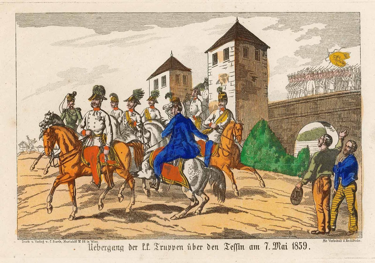 Uebergang der P. P. Truppen uber den Tessin am 7. …