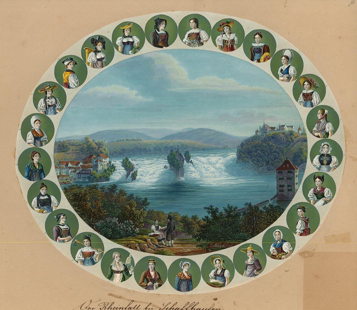 Um Rheinfall bei Schaffhausen