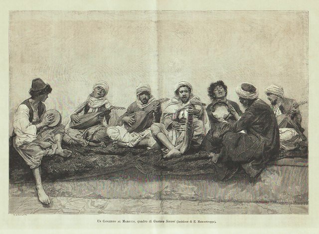 Un Concerto al Marocco, quadro di Gustavo Simoni