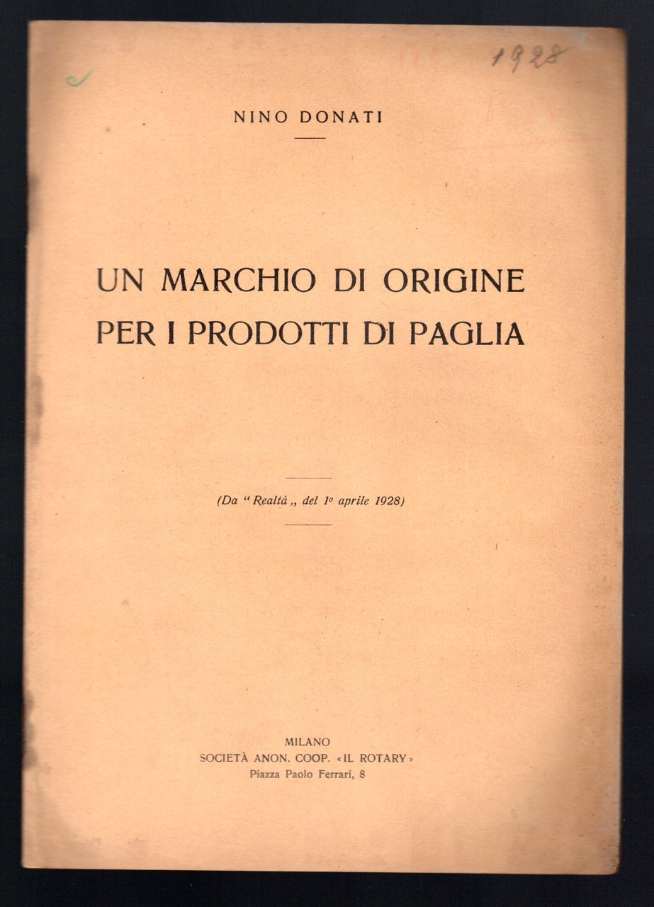 Un marchio di origine per i prodotti di paglia