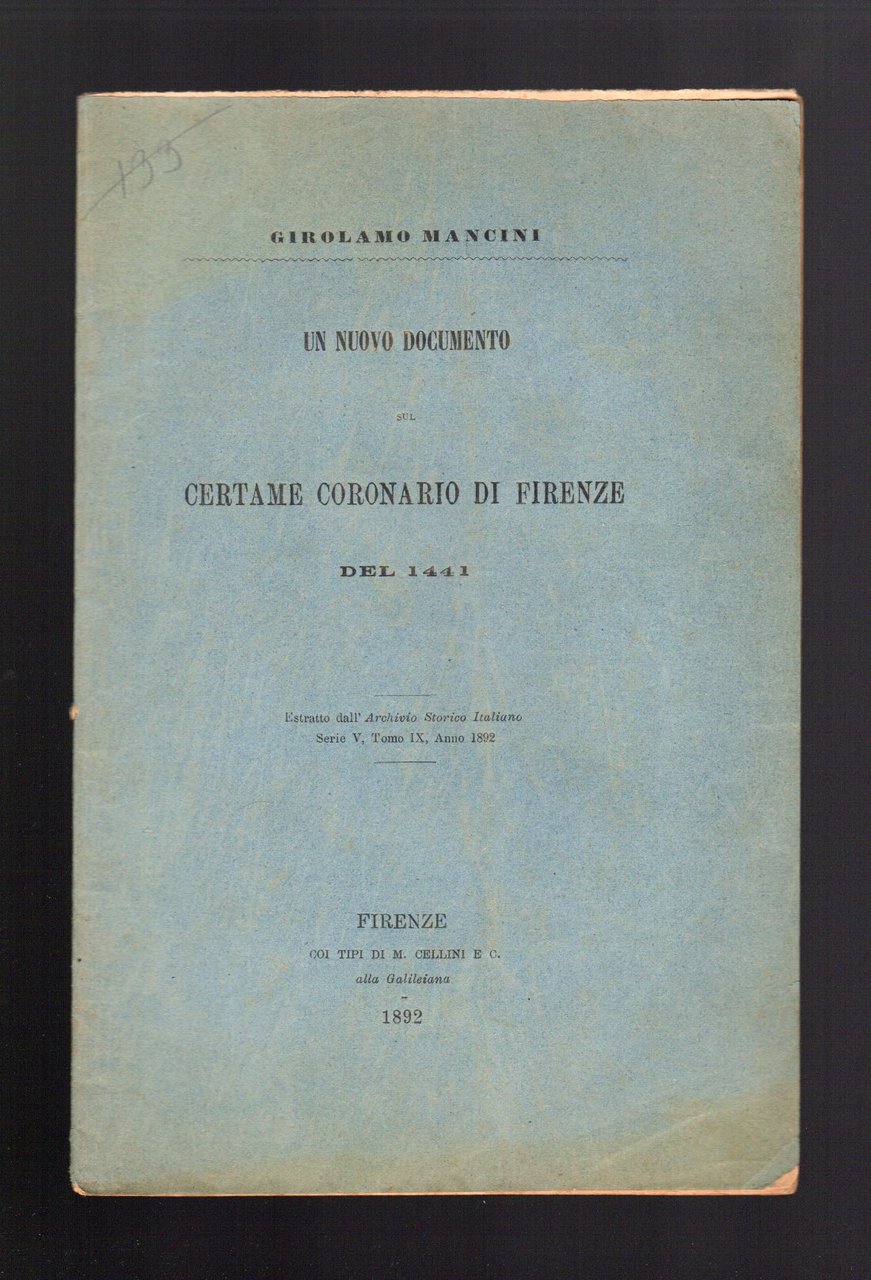 Un nuovo documento sul certame Coronario di Firenze del 1441