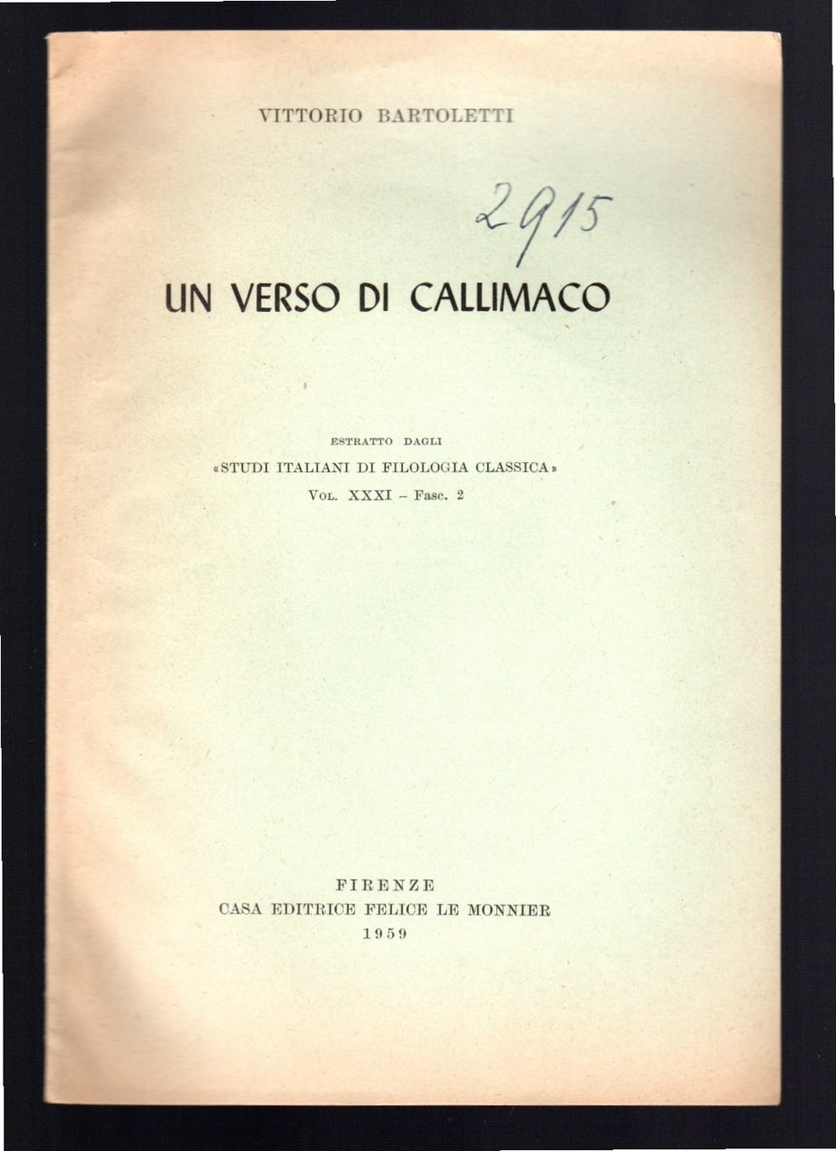 Un verso di Calimaco
