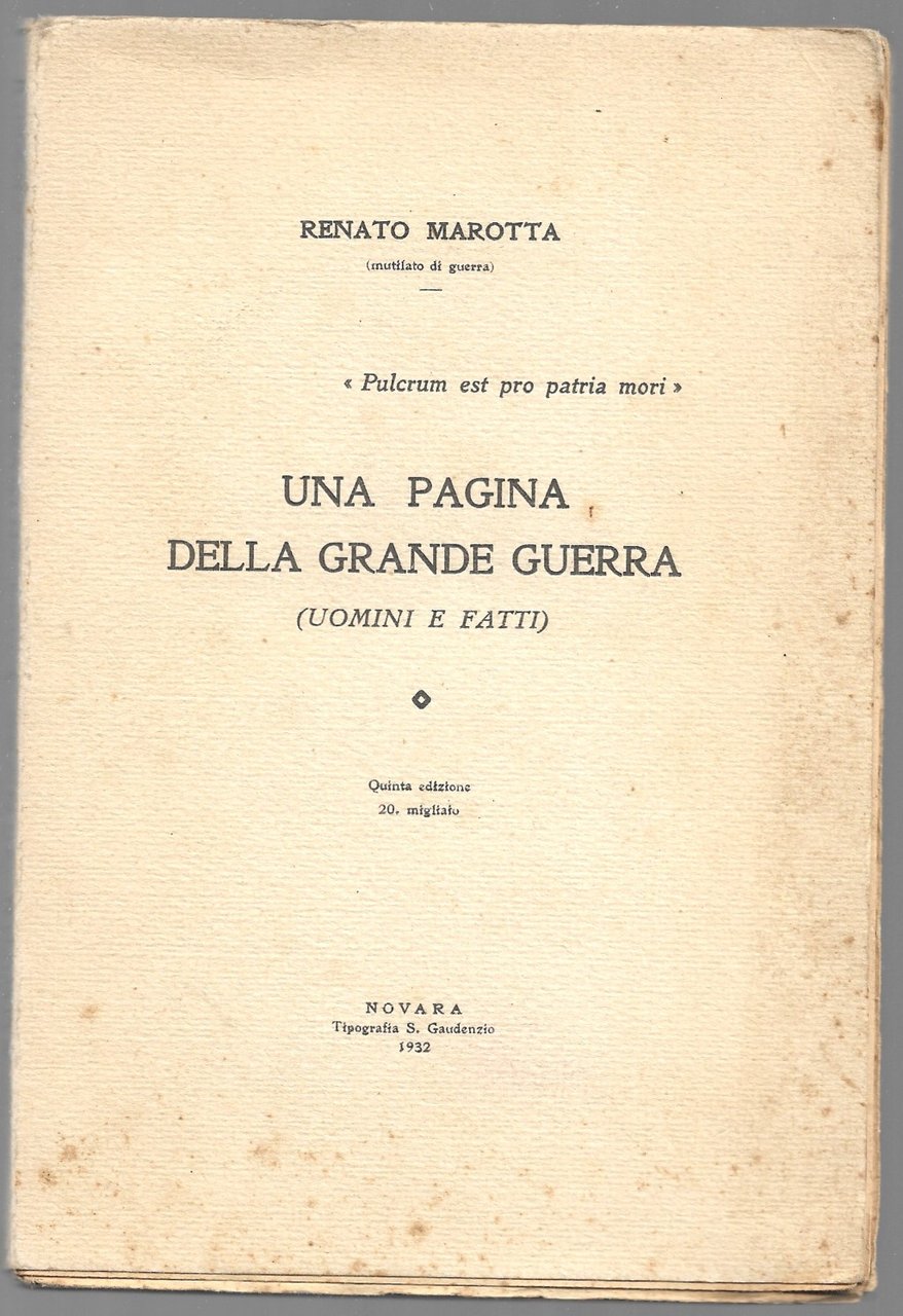 Una pagina della grande guerra (Uomini e fatti)