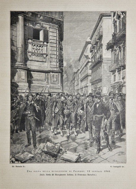 Una scena della rivoluzione di Palermo, 12 gennaio 1848
