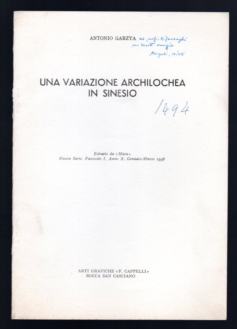Una variazione archilochea in Sinesio