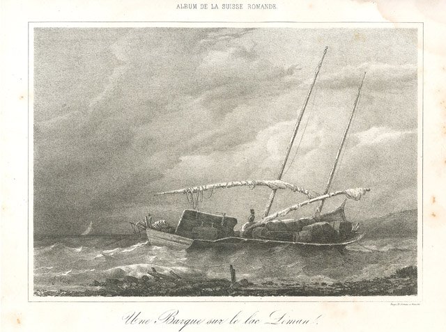 Une Barque sur le lac Leman