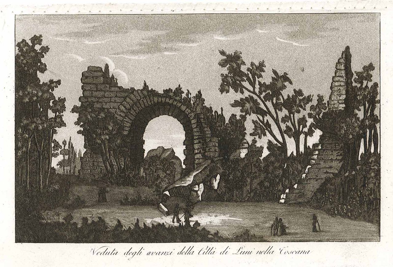 Veduta degli avanzi della Città di Luni nella Toscana